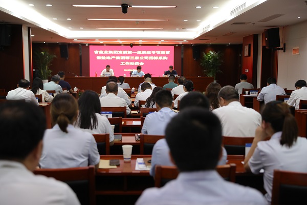 省AGGAME集团党委第一专项巡察组巡察徽盐地产集团等三家公司招标采购工作带头会召开
